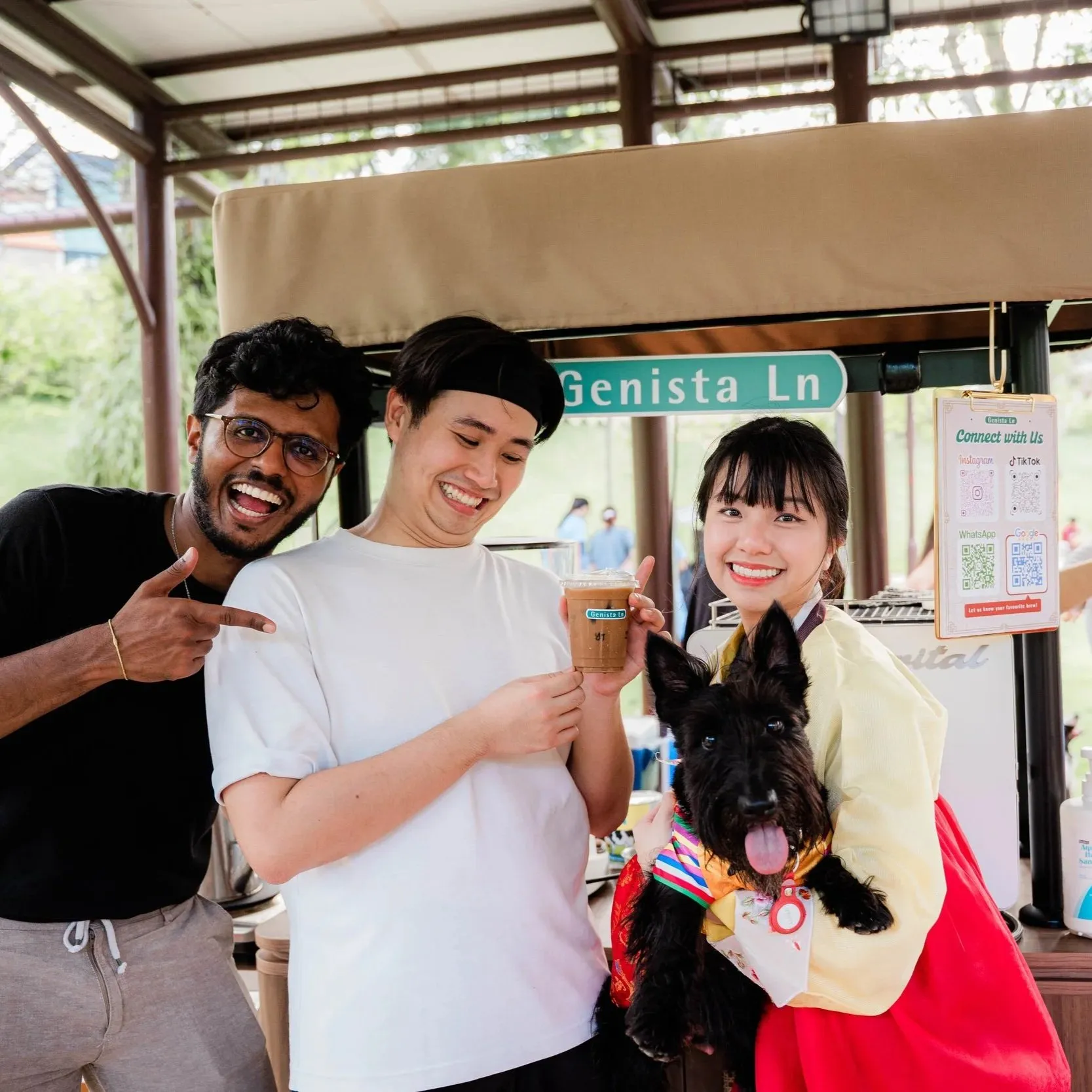 Genista Ln kopi cart at the Pet's Day event, 2025