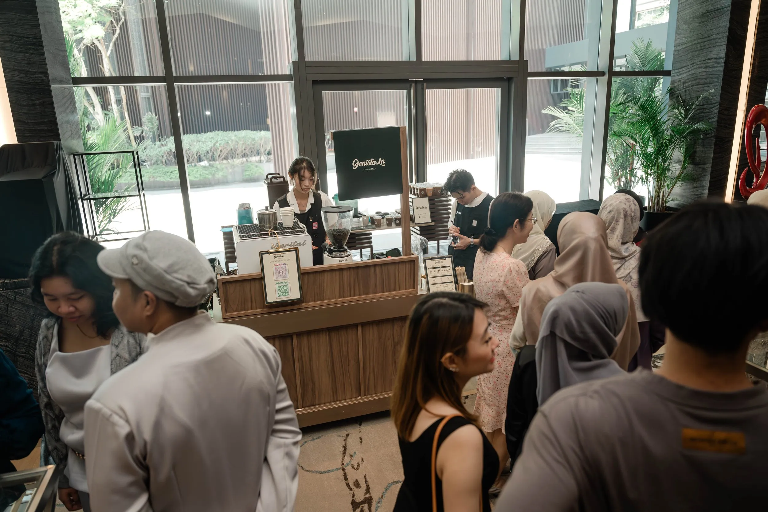 Genista Ln kopi cart at the Ridhwan & Sabrina wedding, 2026