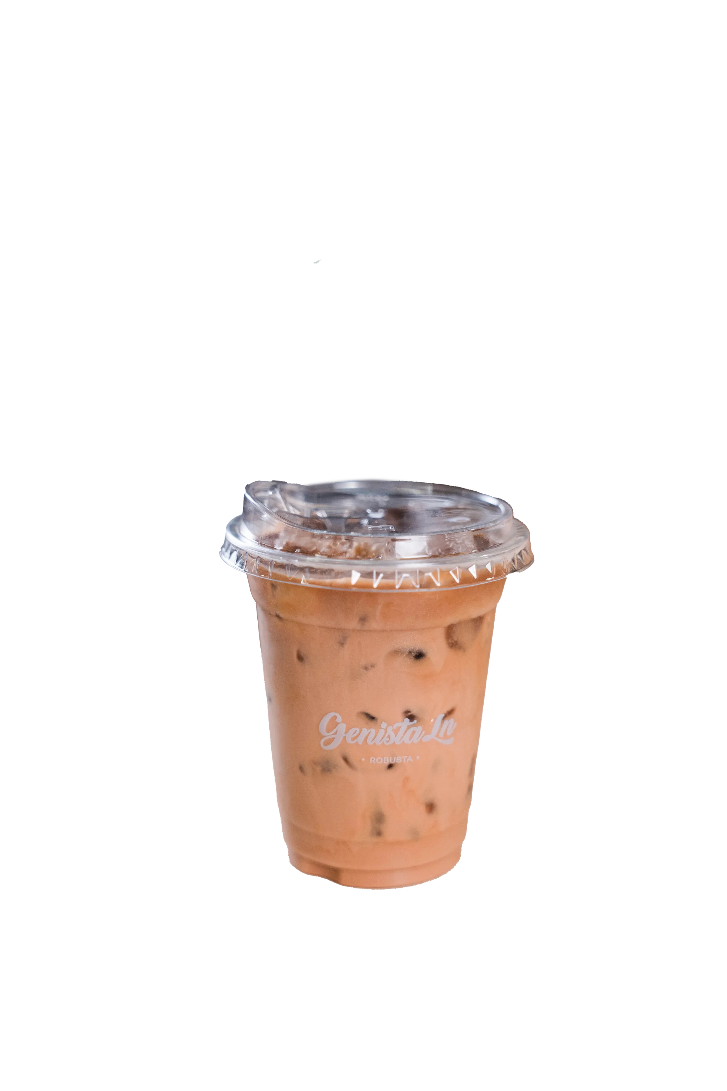 Iced Yuan Yang, a blend of kopi and teh, in a Genista Ln cup