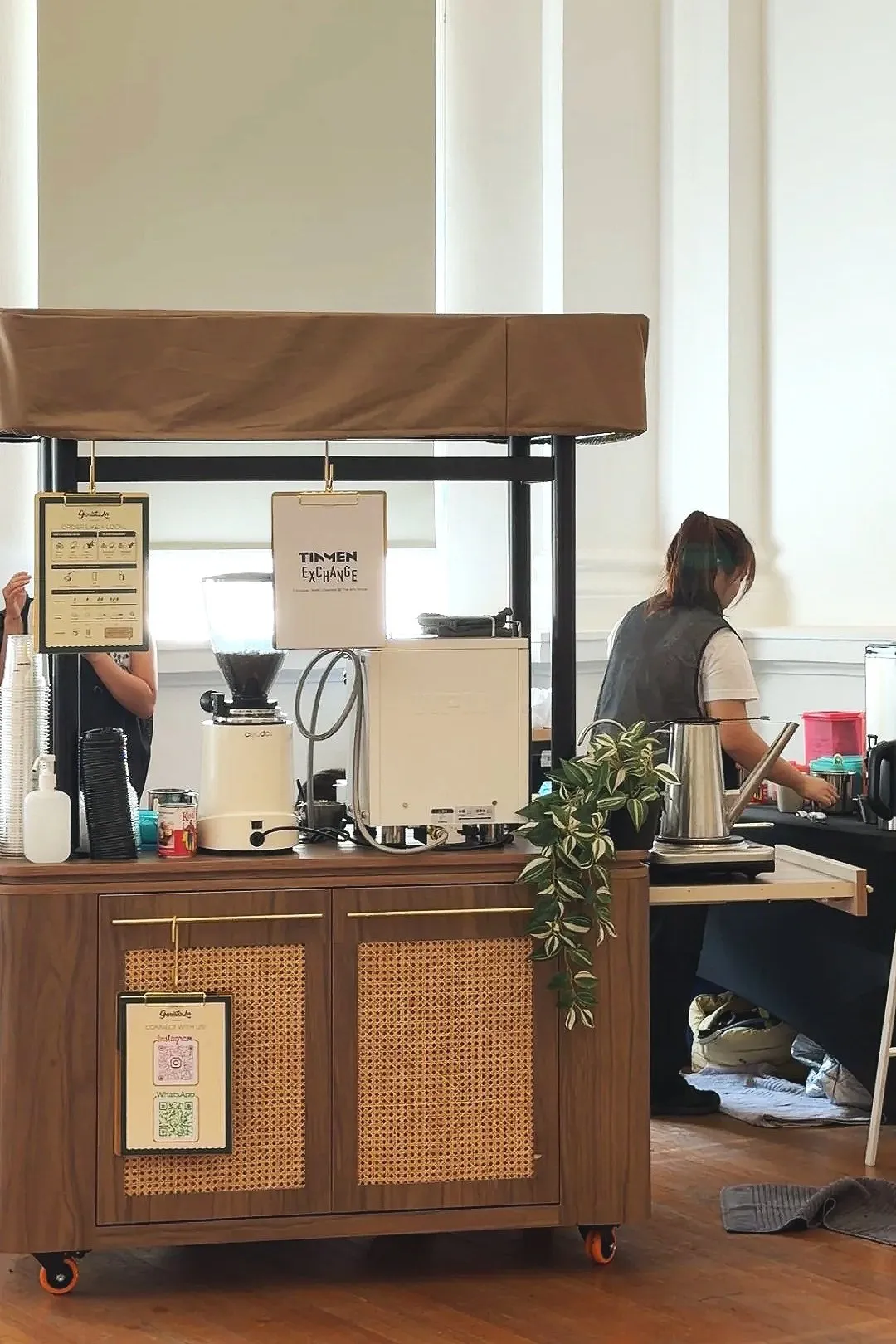 Genista Ln kopi cart at the Tinmen Capital corporate event, 2025